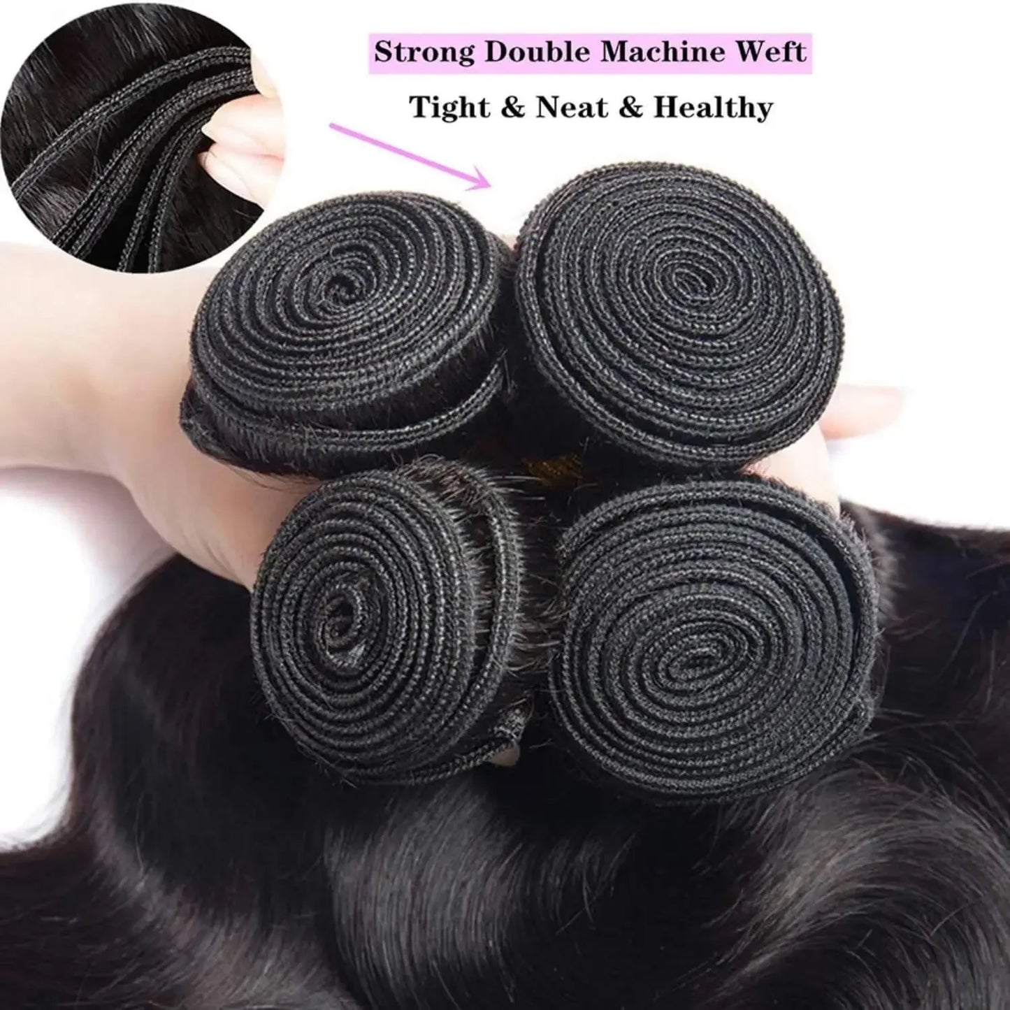 Body Wave Natural Color Brazilian Hair Bundles 100% Human Hair Bundles Long Remy Hair Extensions 1/3/4 Pieces 38 40 Inches