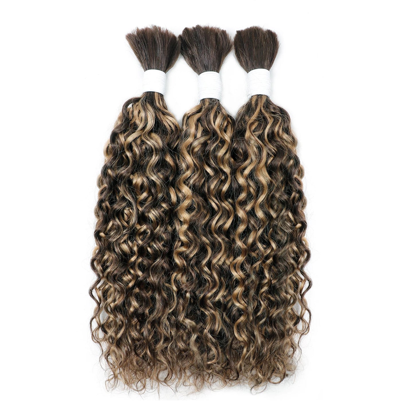 Deep Wave Bulk Hair for Braiding Brazilian Human Hair No Weft 14 To 28 Inch Extension Braids #4/27/4 #99j #1B #27 #p1B/30 Color