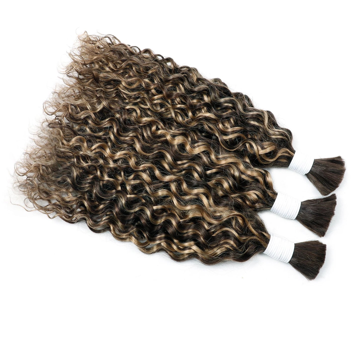 Deep Wave Bulk Hair for Braiding Brazilian Human Hair No Weft 14 To 28 Inch Extension Braids #4/27/4 #99j #1B #27 #p1B/30 Color