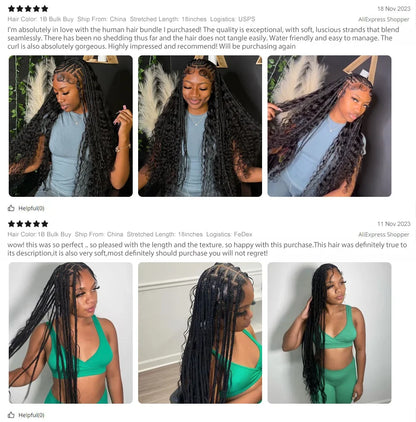Deep Wave Bulk Hair for Braiding Brazilian Human Hair No Weft 14 To 28 Inch Extension Braids #4/27/4 #99j #1B #27 #p1B/30 Color